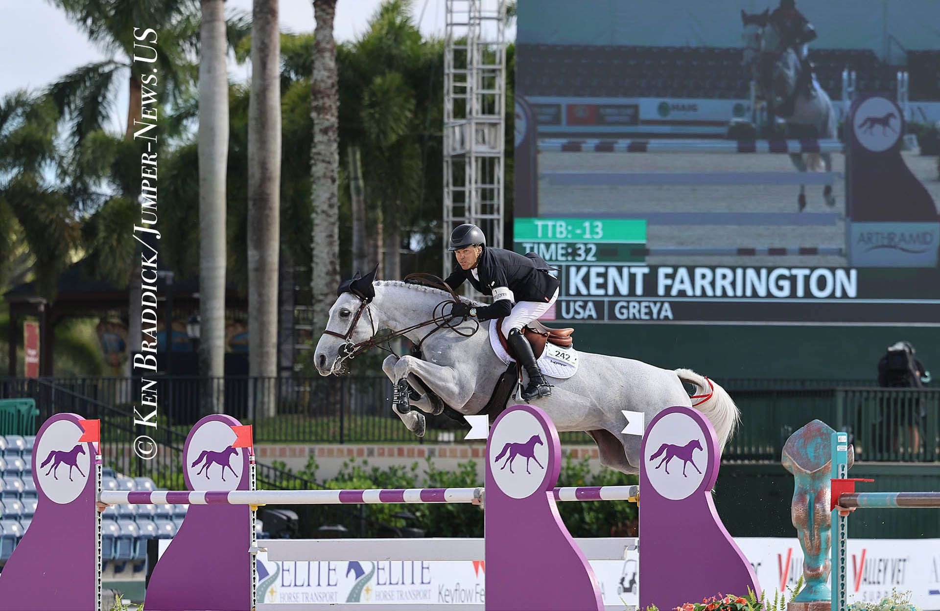 World No. 1 Kent Farrington Rides Greya to Victory in Wellington CSI4* Grand Prix