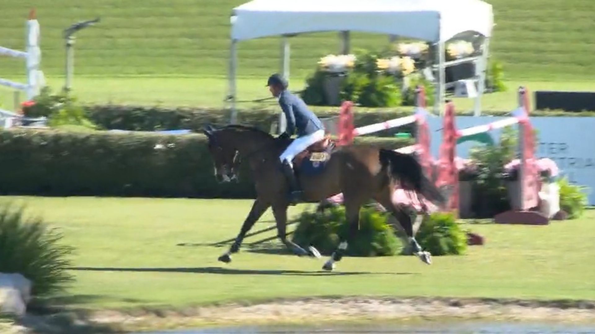 Ben Maher Wins with Ginger-Blue, A Second Time, at WEF