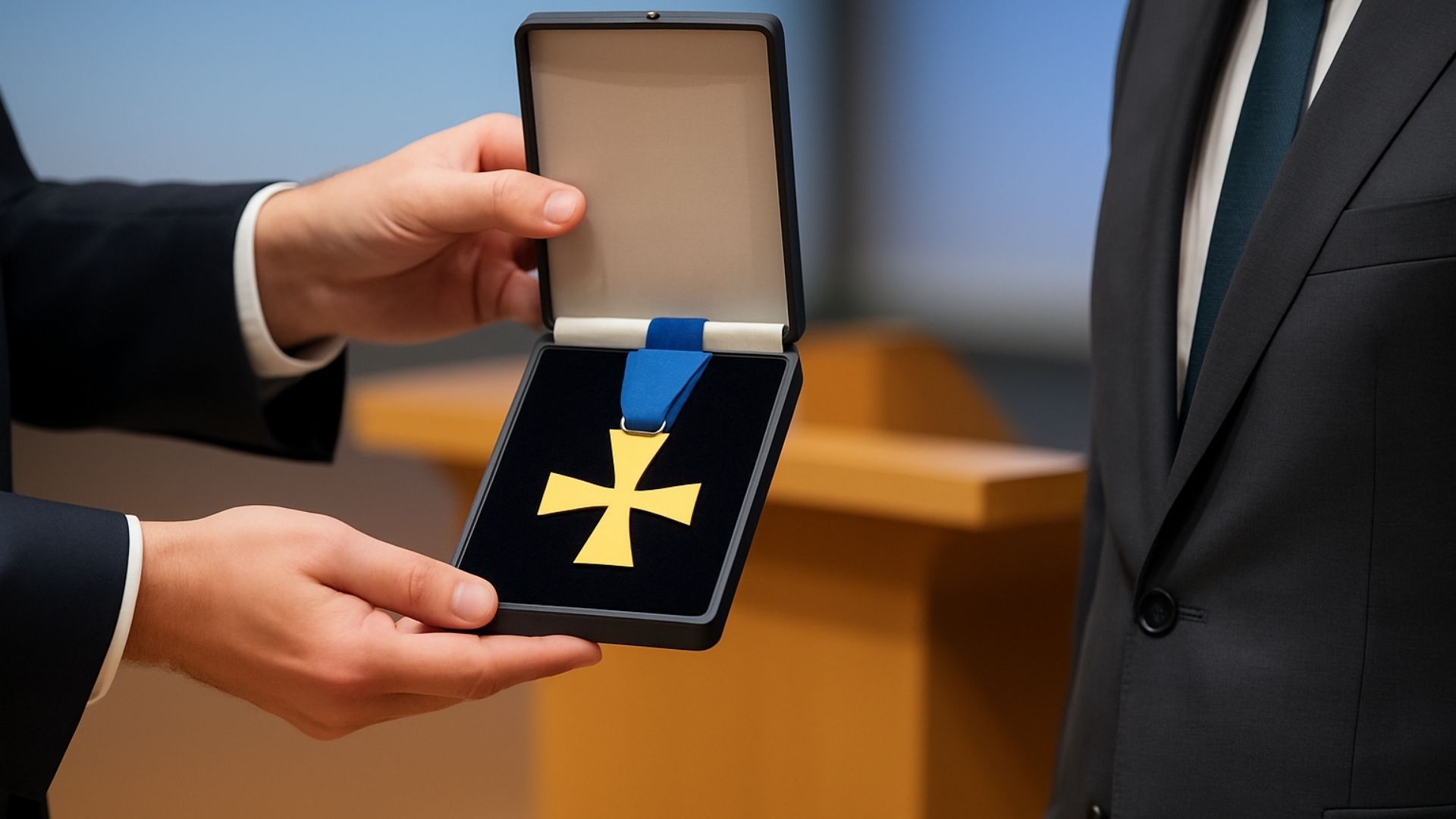 Ehrung für Anke Frömming mit Reiterkreuz in Gold