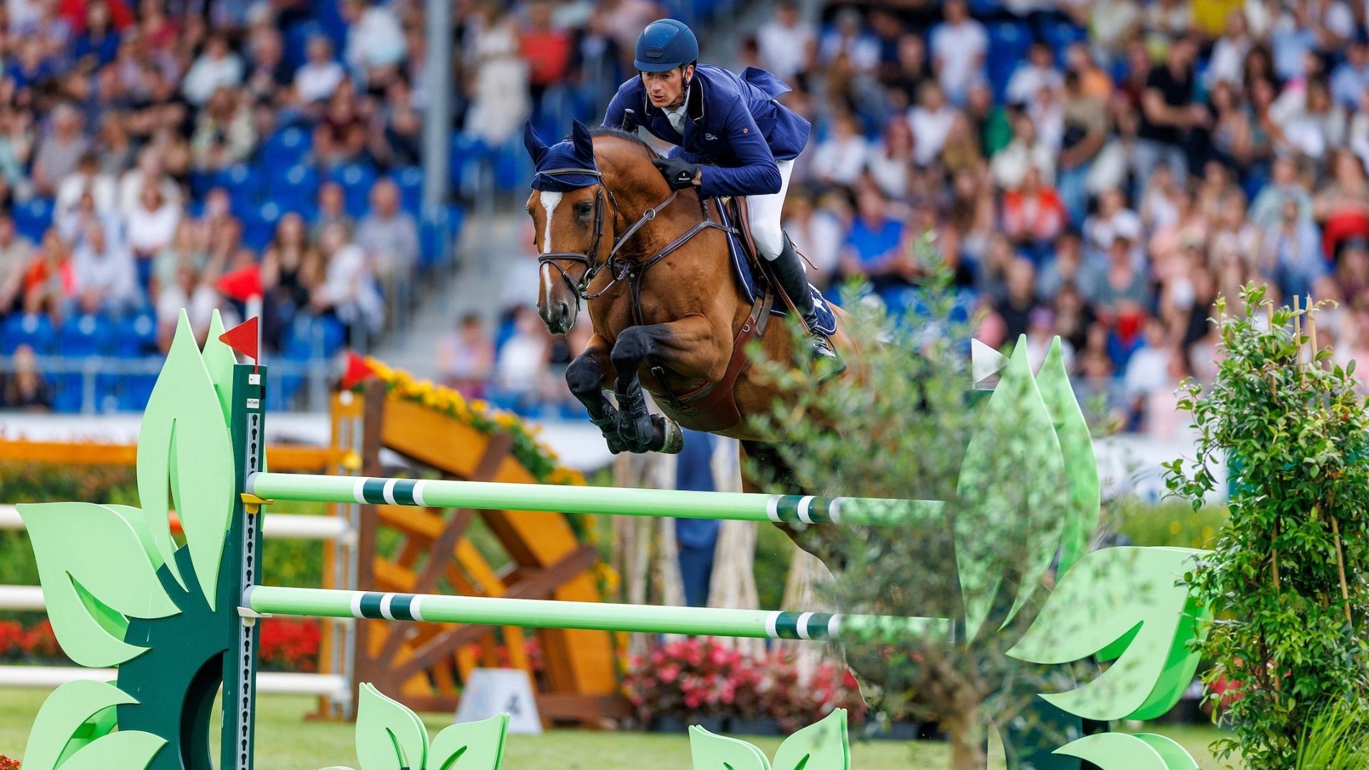 Ellen Zwijnenberg und N-Special de Fony-Bo gewinnen die Consolation Class der FEI WBFSH Jumping World Breeding Championship für 7-jährige Springpferde