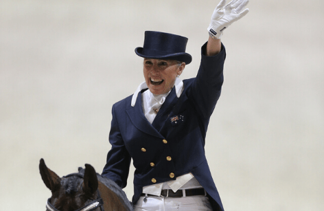 Mary Hanna and her pair of lucky socks
